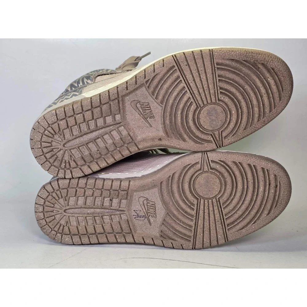 Nike Dunk Sky Hi Hidden Wedge Sneakers Women's Size 8.5 Gray Suede Casual Shoes